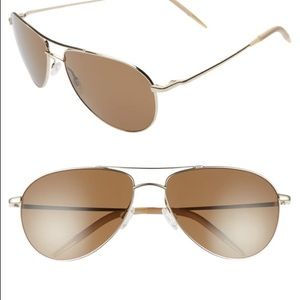 Oliver Peoples Benedict Sunglasses - Gold/Chrome